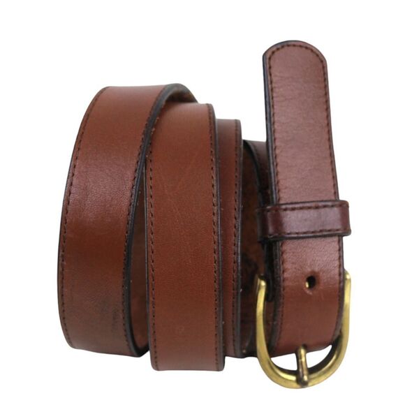 CLASSIC SADDLE BROWN GENUINE LEATHER 1"Wd CASUAL DRESS MEN'S BELT Size 36 (X96 - Picture 1 of 11